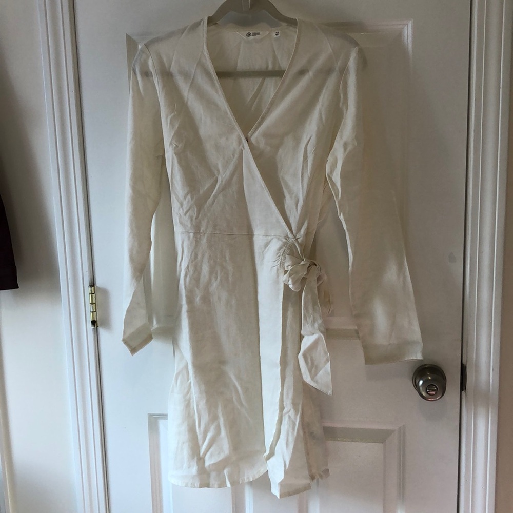 White linen dress